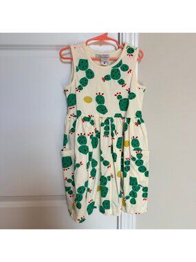 Hanna Andersson Girl Cactus Sleeveless Print Pocket Dress 6-7 years